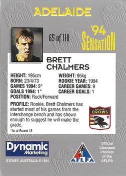 1994 AFL Sensation #65 Brett Chalmers Back